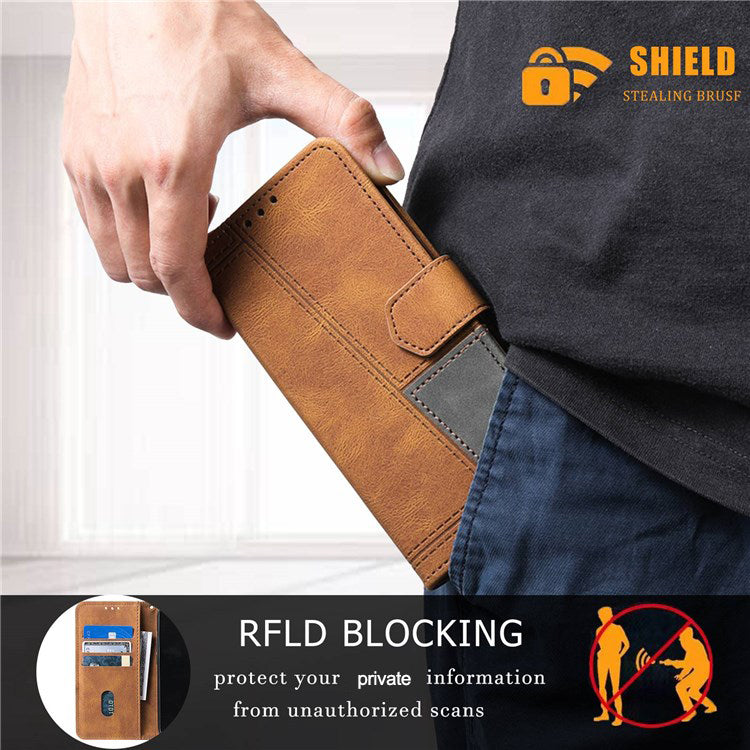 TTUDRCH For Samsung Galaxy S20 Ultra 4G/5G 004 Splicing Skin-touch PU Leather RFID Blocking Phone Case Wallet Stand Cover - Brown TTUDRCH For Samsung Galaxy S20 Ultra 4G/5G 004 Splicing Skin-touch PU Leather RFID Blocking Phone Case Wallet Stand Cover - Brown